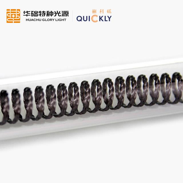 红外加热灯碳中波单孔透明管